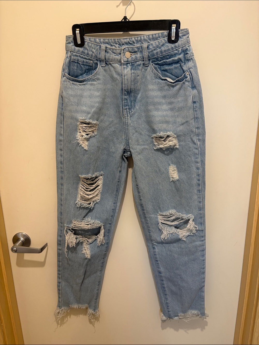 Light Blue Distressed Women's Jeans